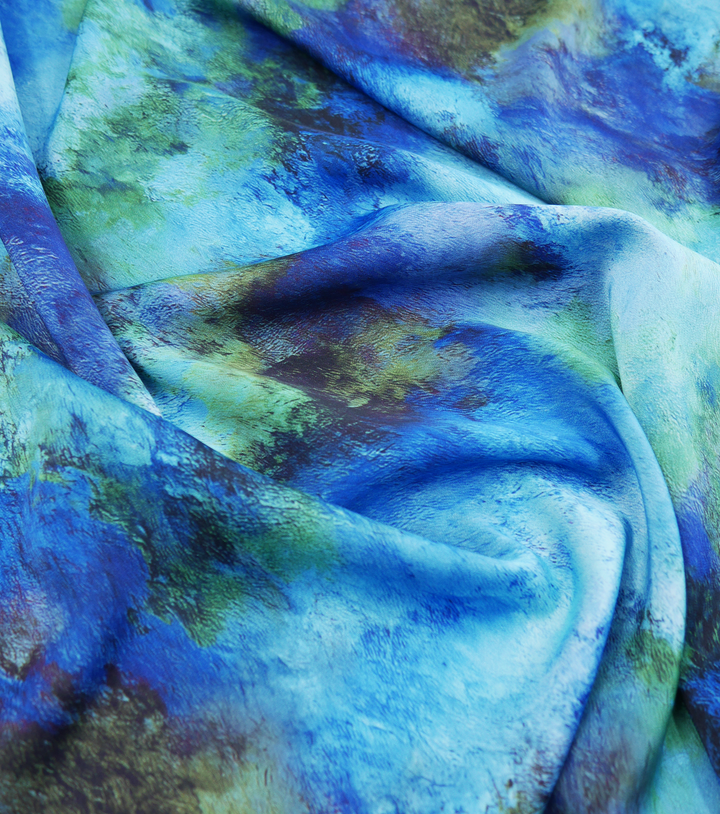 PRINTED POLYESTER $10.00P/M - Ocean Canvas - The Fabric Shop