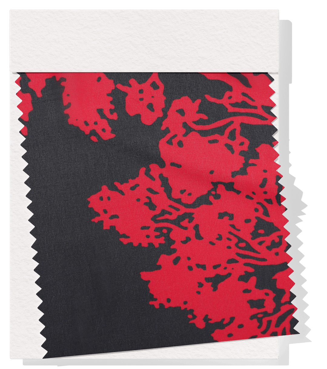 PRINTED POLYESTER $5.00P/M - Crimson Shadow - The Fabric Shop