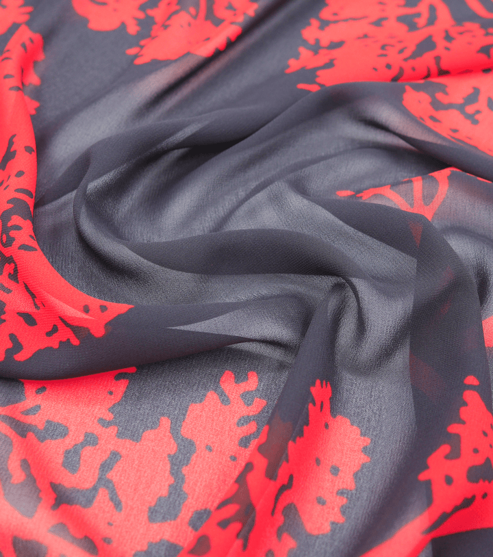 PRINTED POLYESTER $5.00P/M - Crimson Shadow - The Fabric Shop