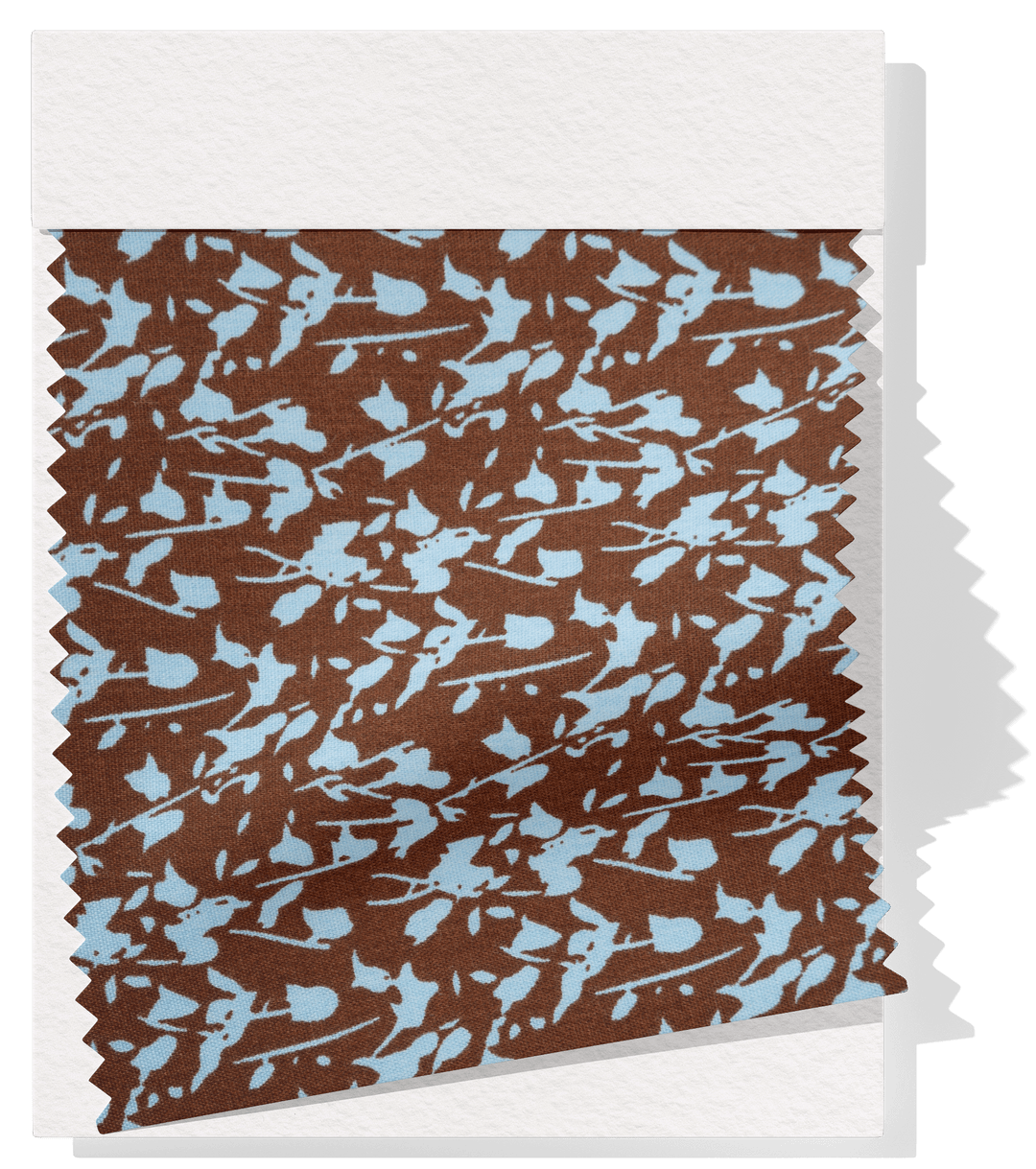 PRINTED RAYON $12.00P/M - COCOA SKY CONFETTI - The Fabric Shop