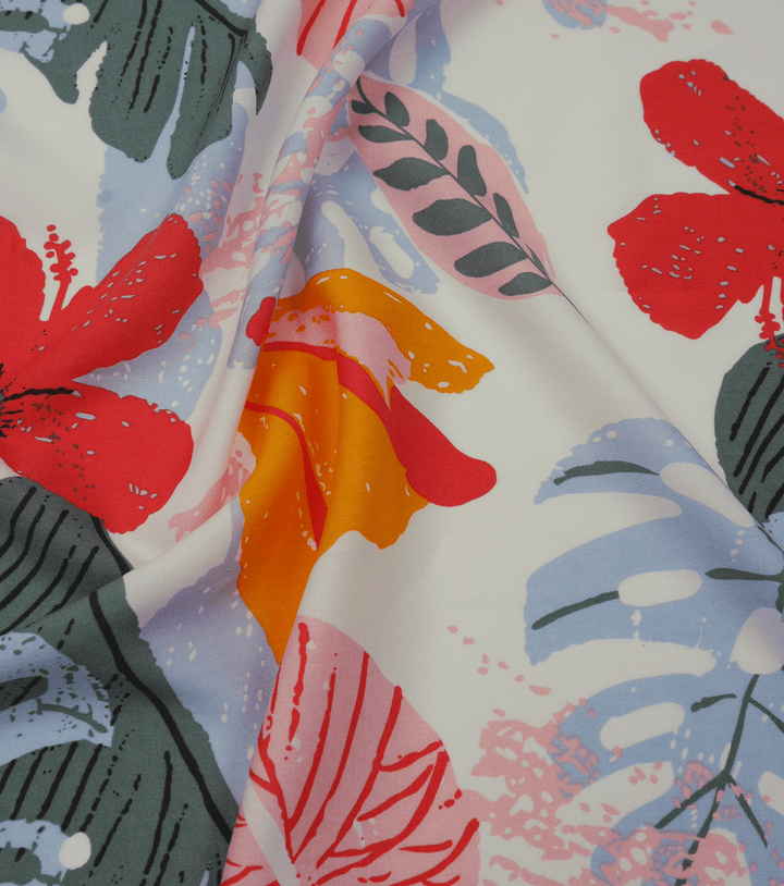 Printed Rayon $12.00p/m - Elsie White - The Fabric Shop