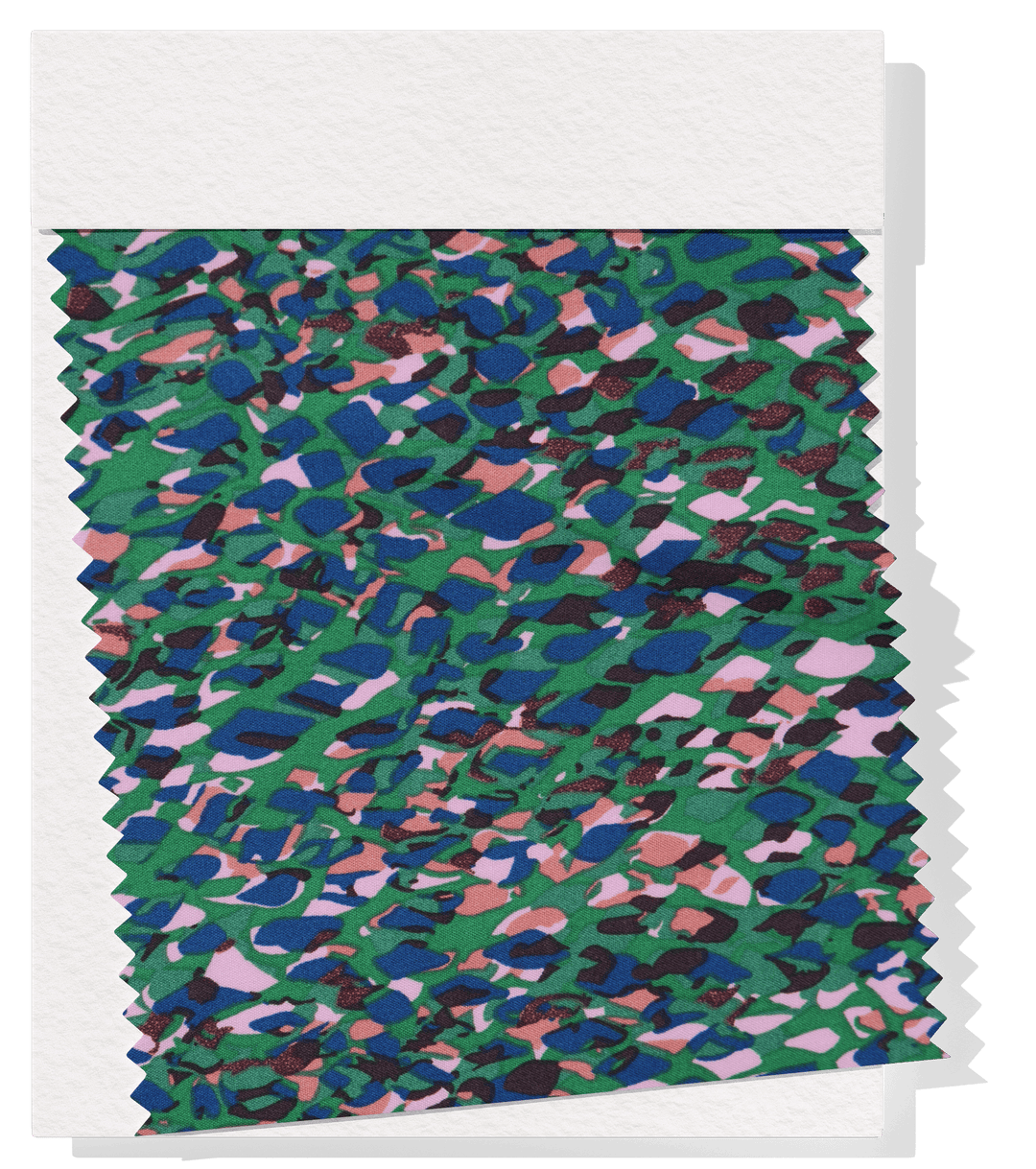 Printed Rayon $12.00p/m - Lucia Green - The Fabric Shop