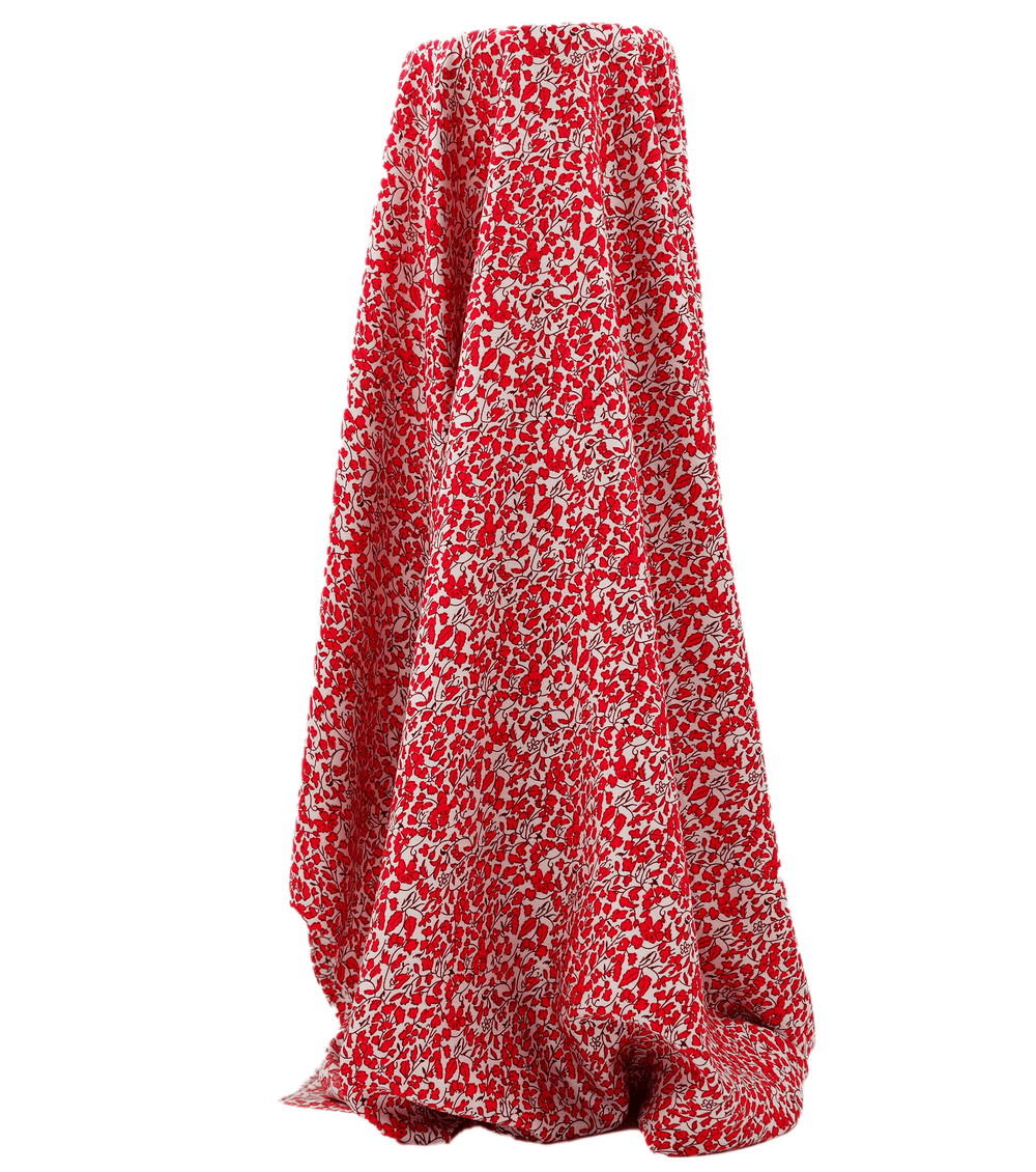Printed Rayon $12.00p/m - Naya Red - The Fabric Shop