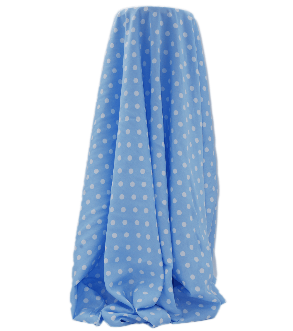 PRINTED RAYON $12.00P/M - Sky Polka - The Fabric Shop