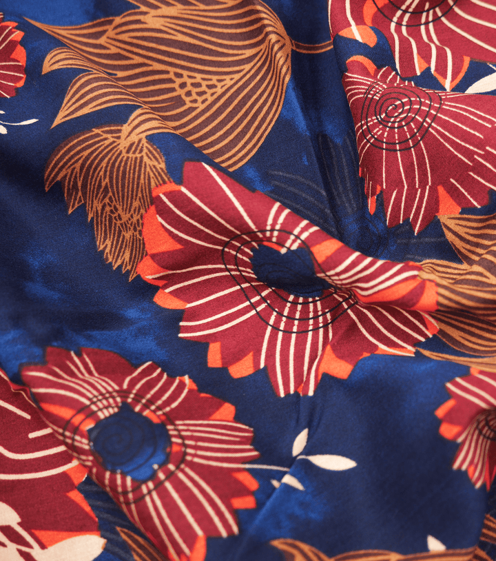 Printed Rayon $12.00p/m - Stevie Blue - The Fabric Shop