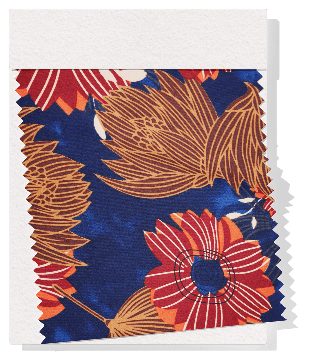Printed Rayon $12.00p/m - Stevie Blue - The Fabric Shop