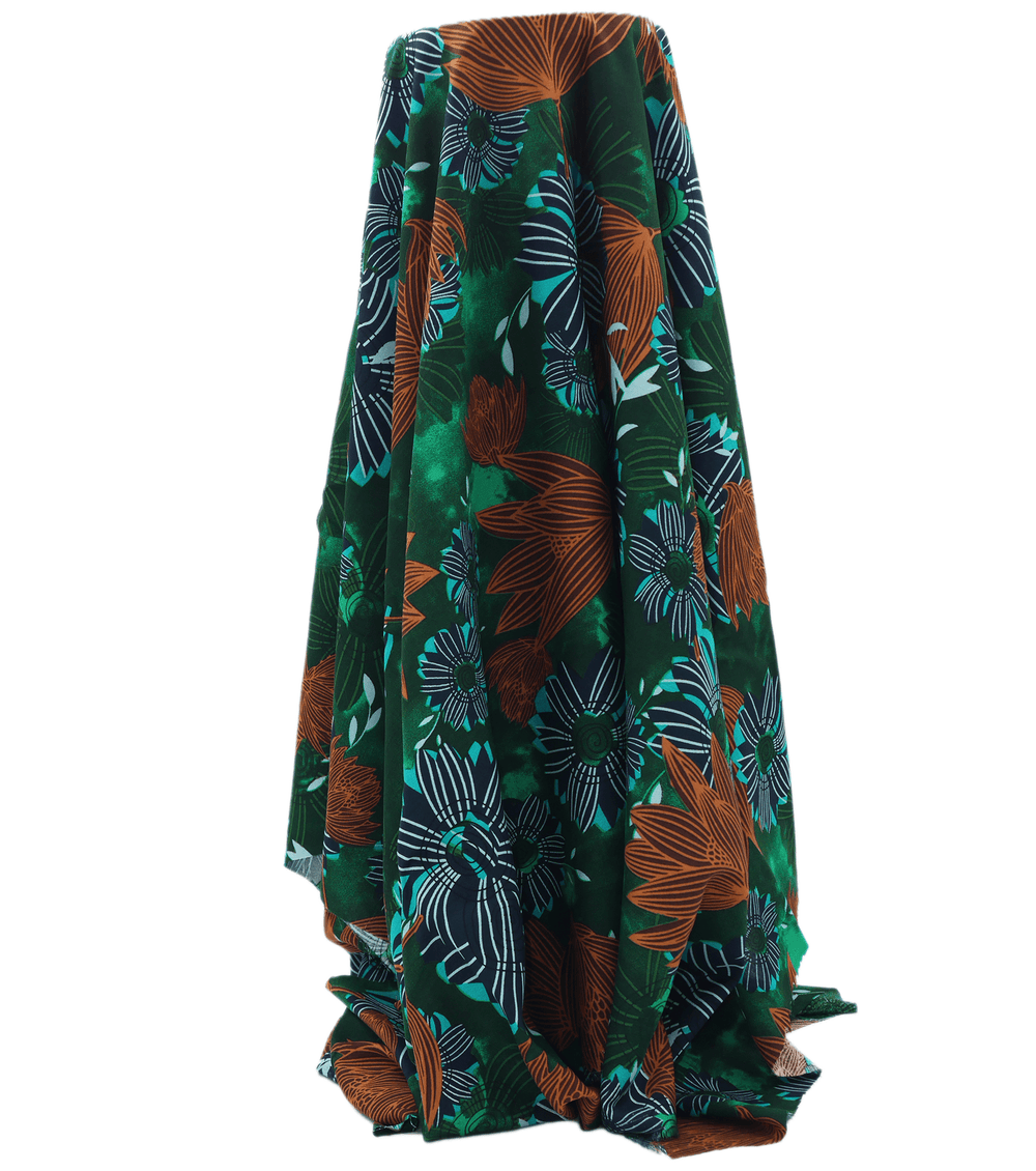 Printed Rayon $12.00p/m - Stevie Green - The Fabric Shop