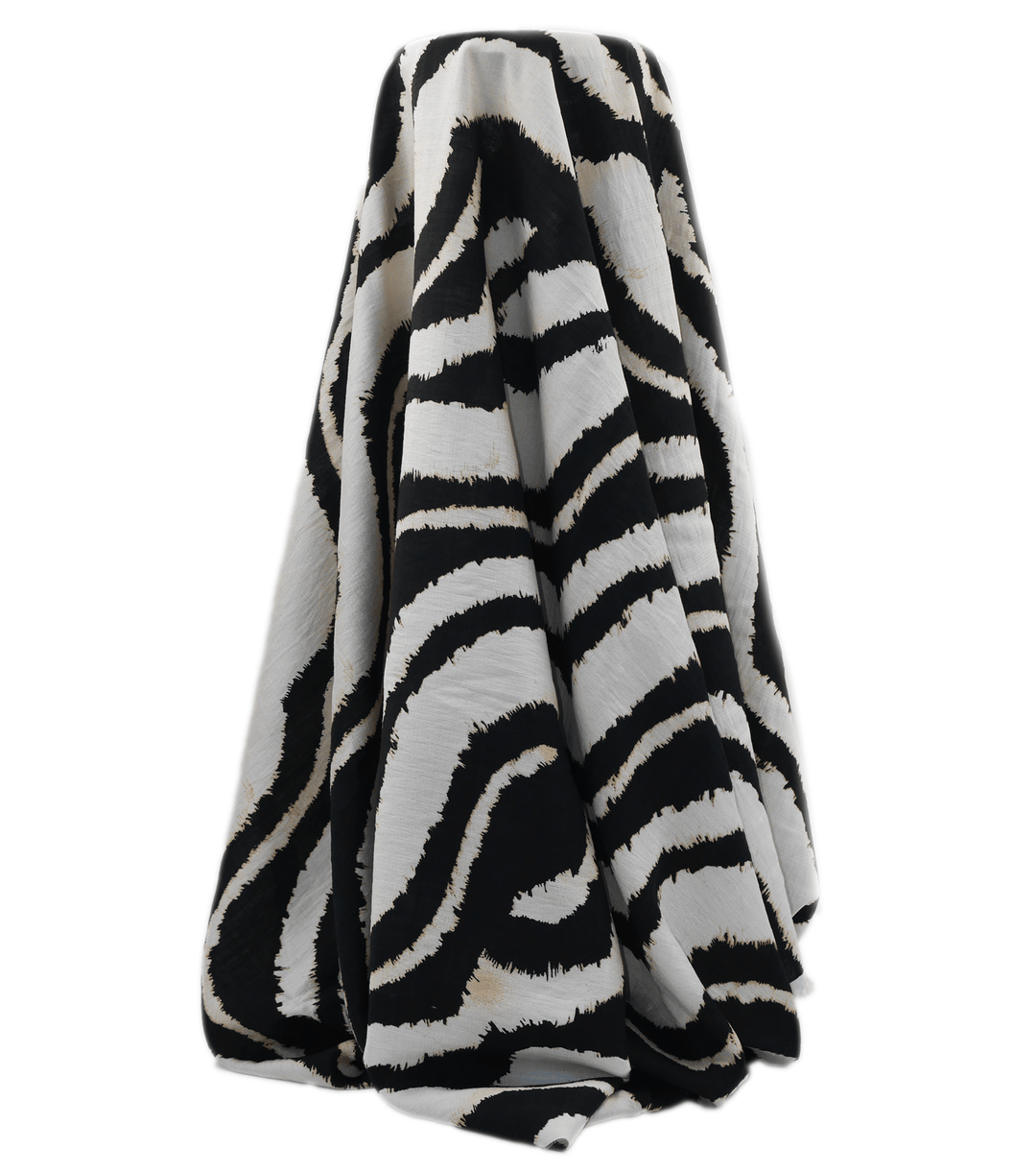 PRINTED RAYON/BAMBOO $16.00 P/M - Ivory Zebra - The Fabric Shop