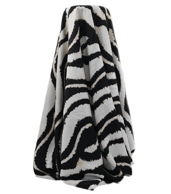 PRINTED RAYON/BAMBOO $16.00 P/M - Ivory Zebra - The Fabric Shop