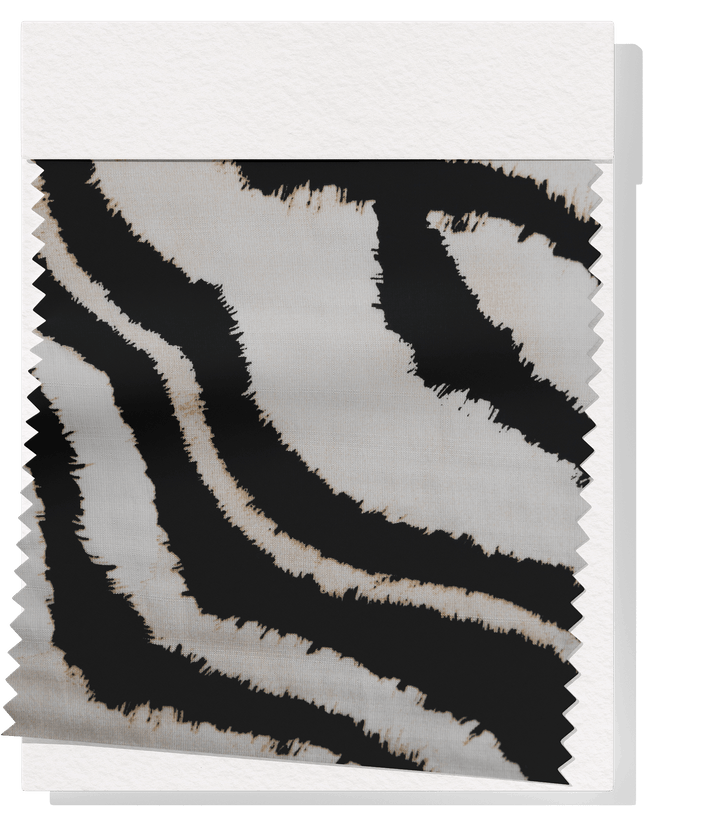 PRINTED RAYON/BAMBOO $16.00 P/M - Ivory Zebra - The Fabric Shop