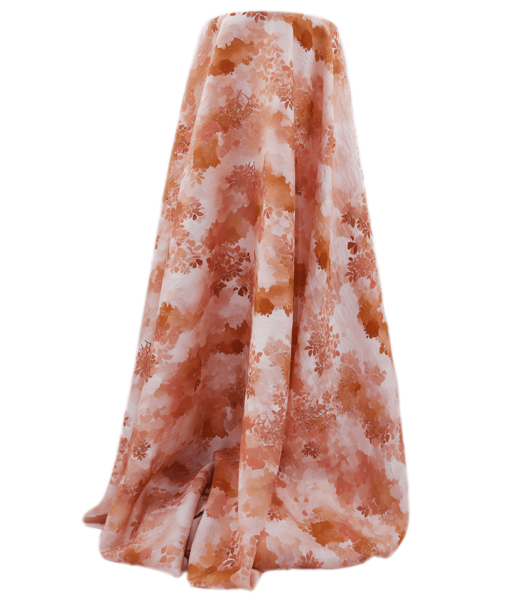 Printed Viscose Slub $16.00p/m - Apricot Garden - The Fabric Shop