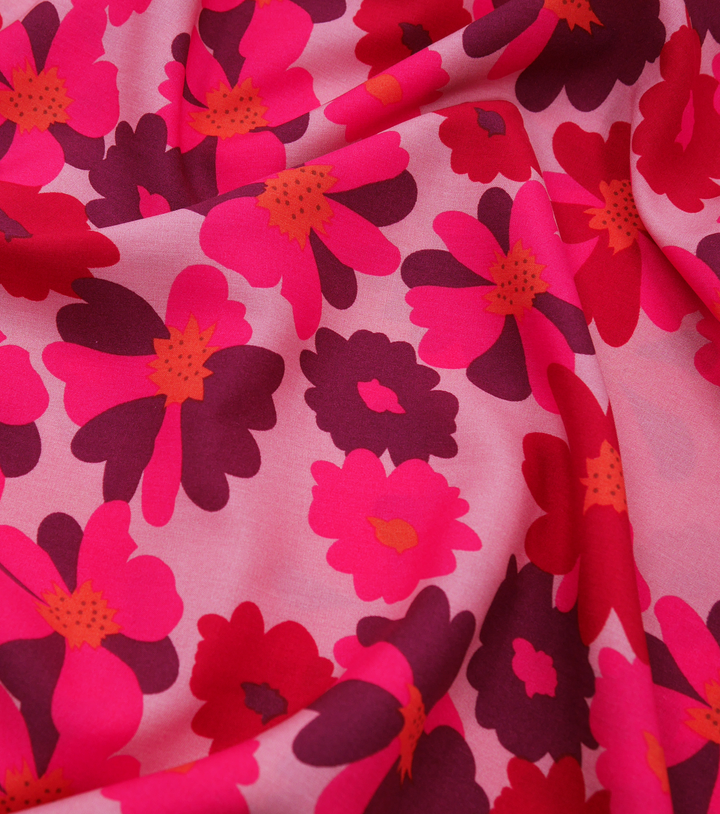 Printed Rayon $12.00p/m - Aubrey Pink