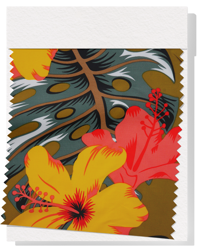 Pacific Printed Rayon $10.00p/m - Design D Mustard