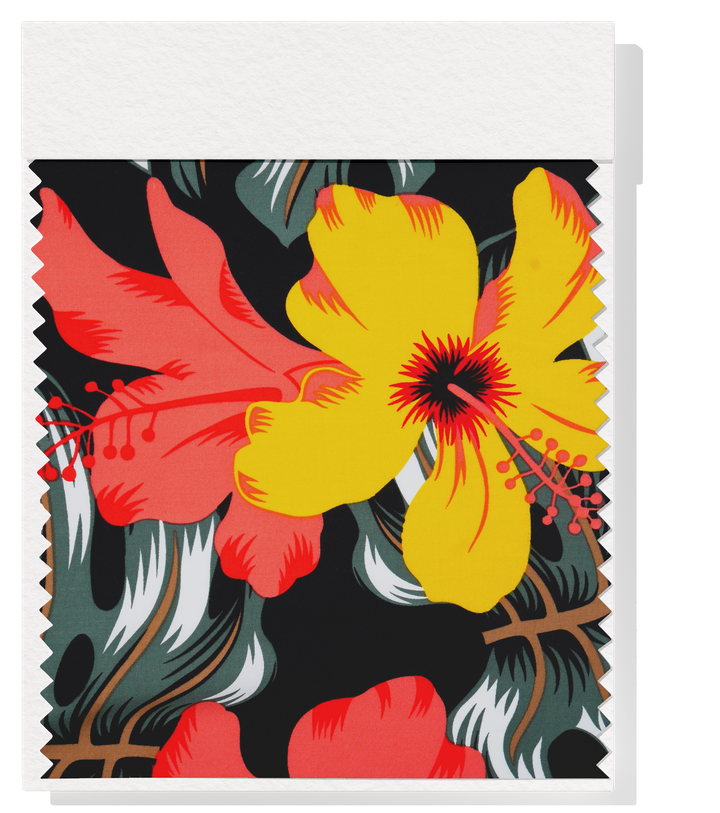 Pacific Printed Rayon $10.00p/m - Design E Black