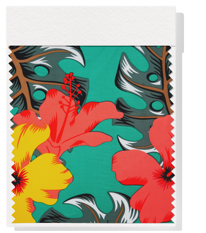 Pacific Printed Rayon $10.00p/m - Design B Mint Green