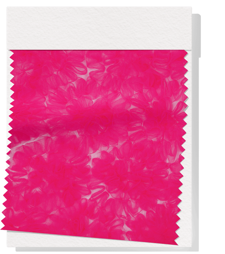 Ruffled Tulle $40.00p/m - Hot Pink - The Fabric Shop