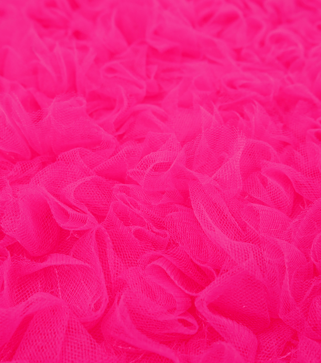 Ruffled Tulle $40.00p/m - Hot Pink - The Fabric Shop