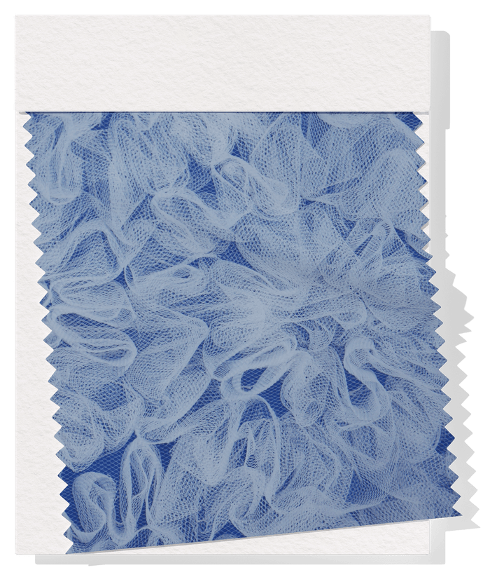 RUFFLED TULLE $40.00P/M - WHITE - The Fabric Shop