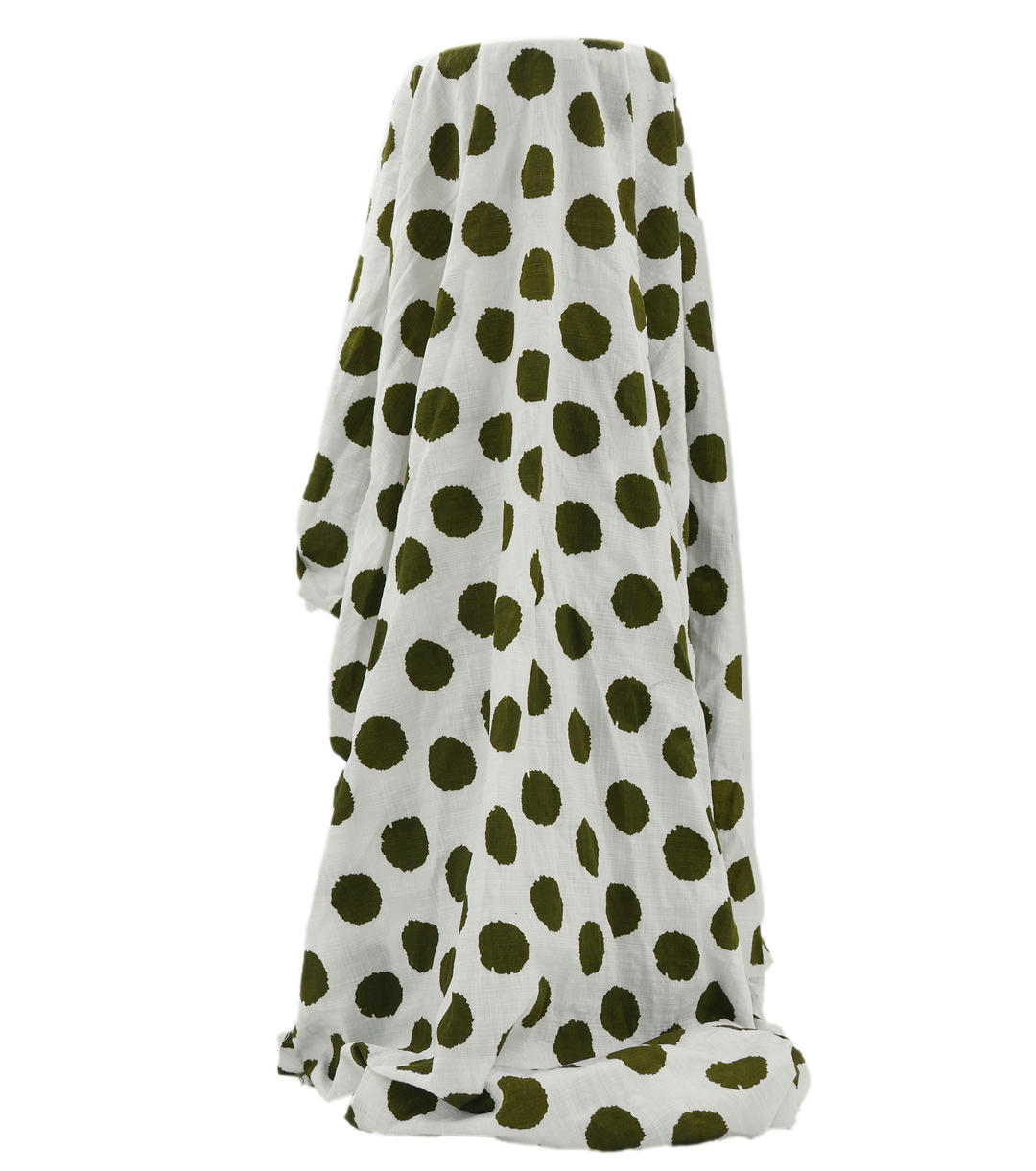 VISCOSE PRINT $16.00P/M - Olive Grove Dots