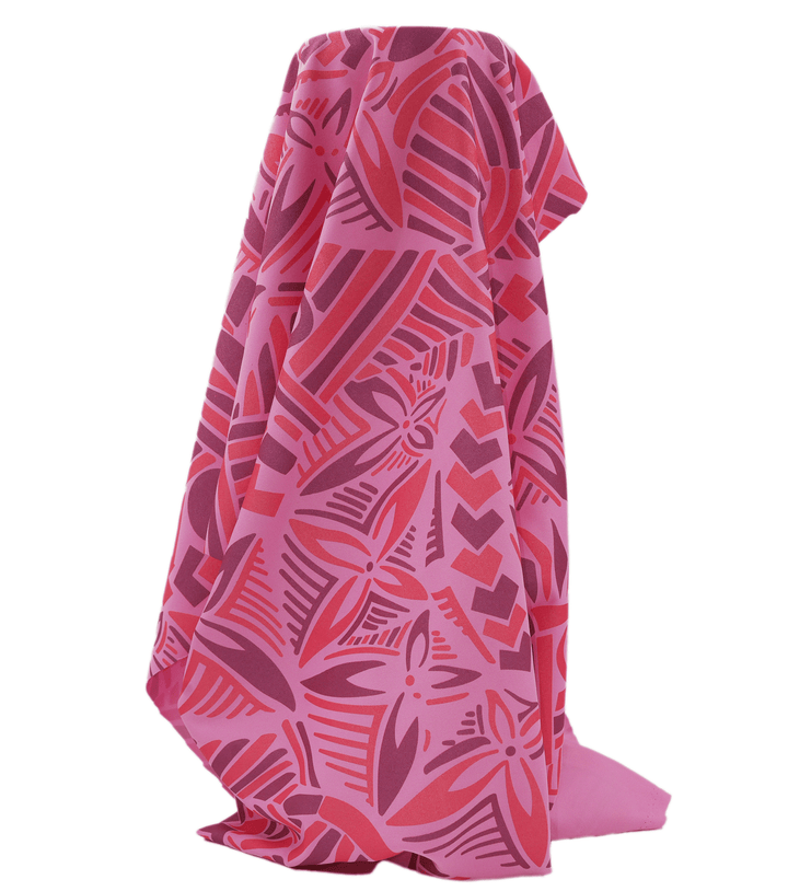 STRETCH POLYESTER PACIFIC PRINT $12.00P/M - The Fabric Shop