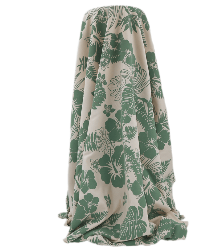 STRETCH POLYESTER PACIFIC PRINT $12.00P/M - The Fabric Shop