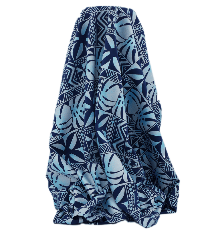STRETCH POLYESTER PACIFIC PRINT $12.00P/M - The Fabric Shop