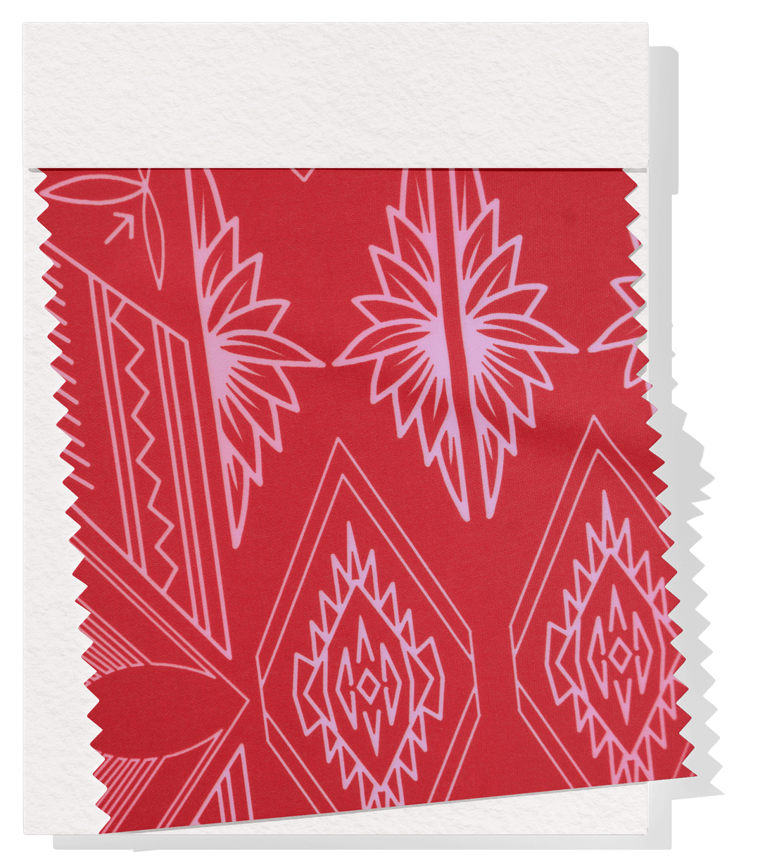 STRETCH POLYESTER PACIFIC PRINT $12.00P/M - The Fabric Shop
