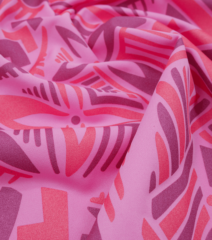 STRETCH POLYESTER PACIFIC PRINT $12.00P/M - The Fabric Shop