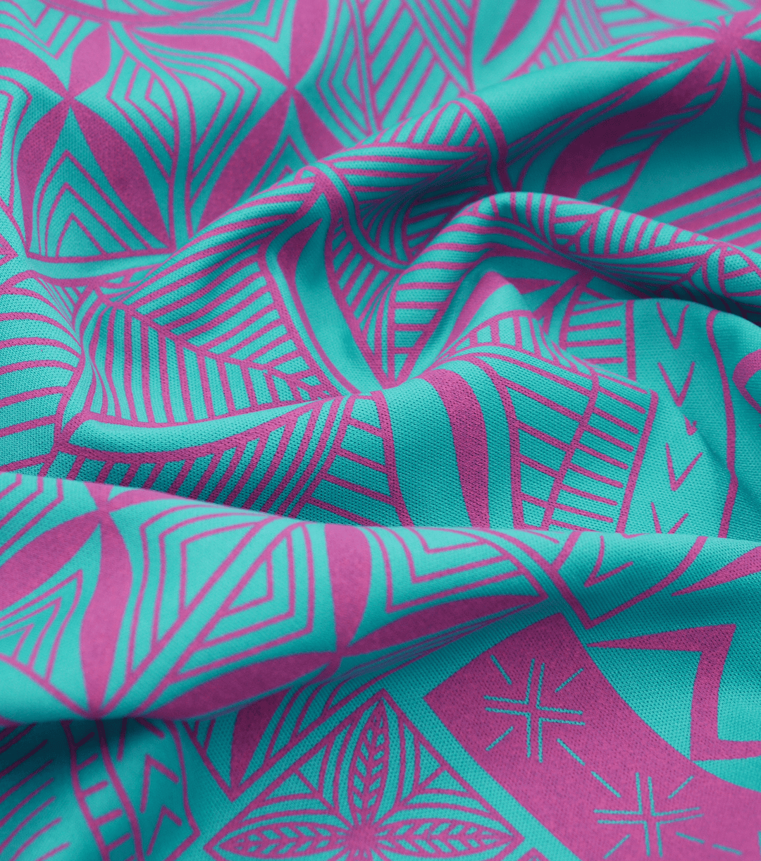 STRETCH POLYESTER PACIFIC PRINT $12.00P/M - The Fabric Shop