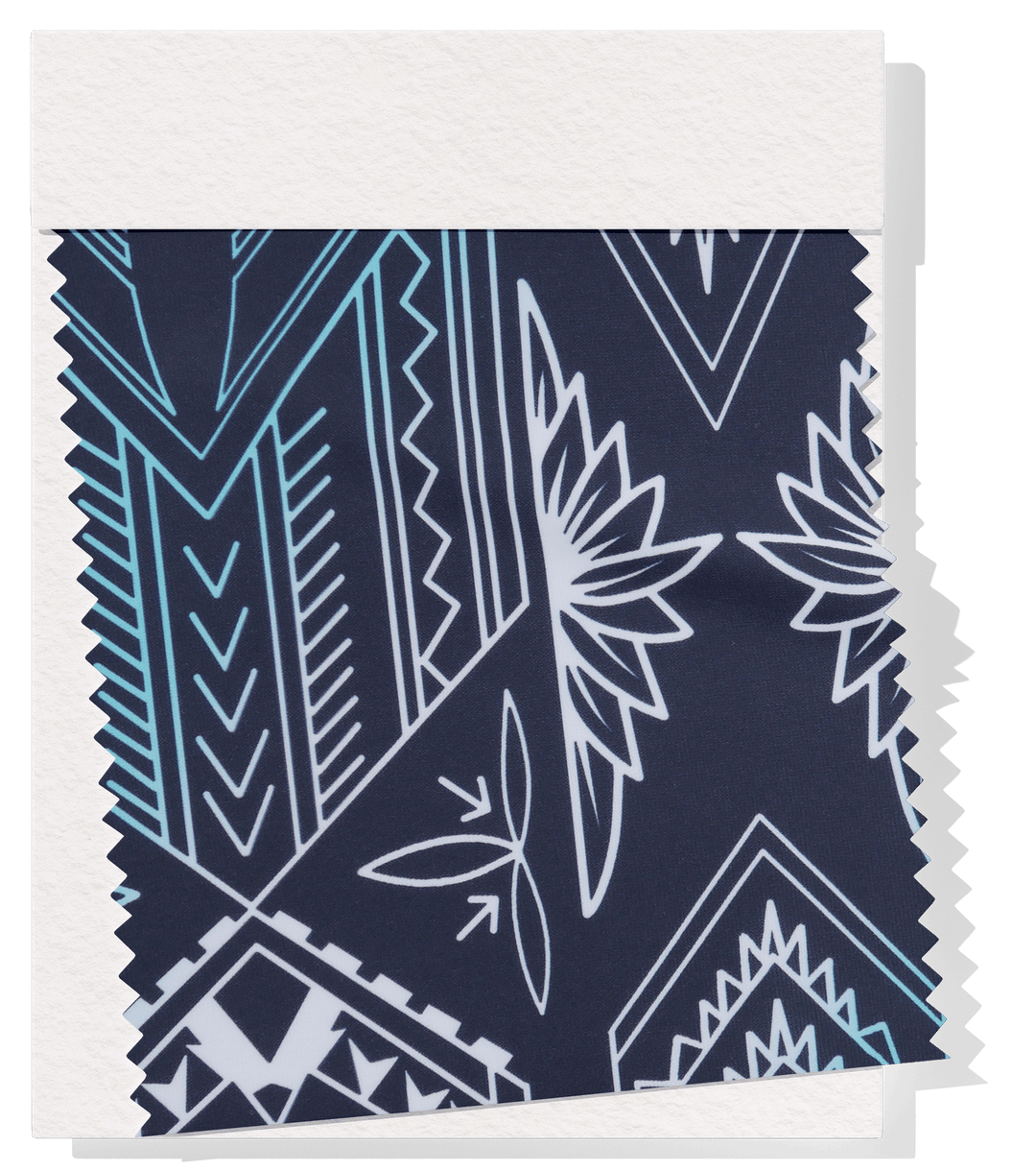 STRETCH POLYESTER PACIFIC PRINT $12.00P/M - The Fabric Shop
