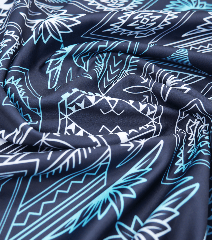 STRETCH POLYESTER PACIFIC PRINT $12.00P/M - The Fabric Shop