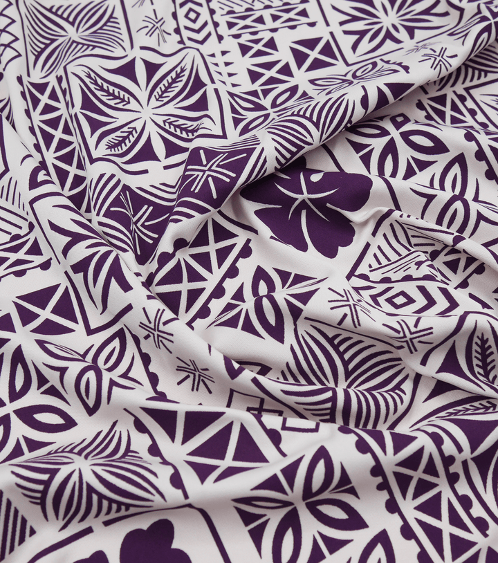 STRETCH POLYESTER PACIFIC PRINT $12.00P/M - The Fabric Shop