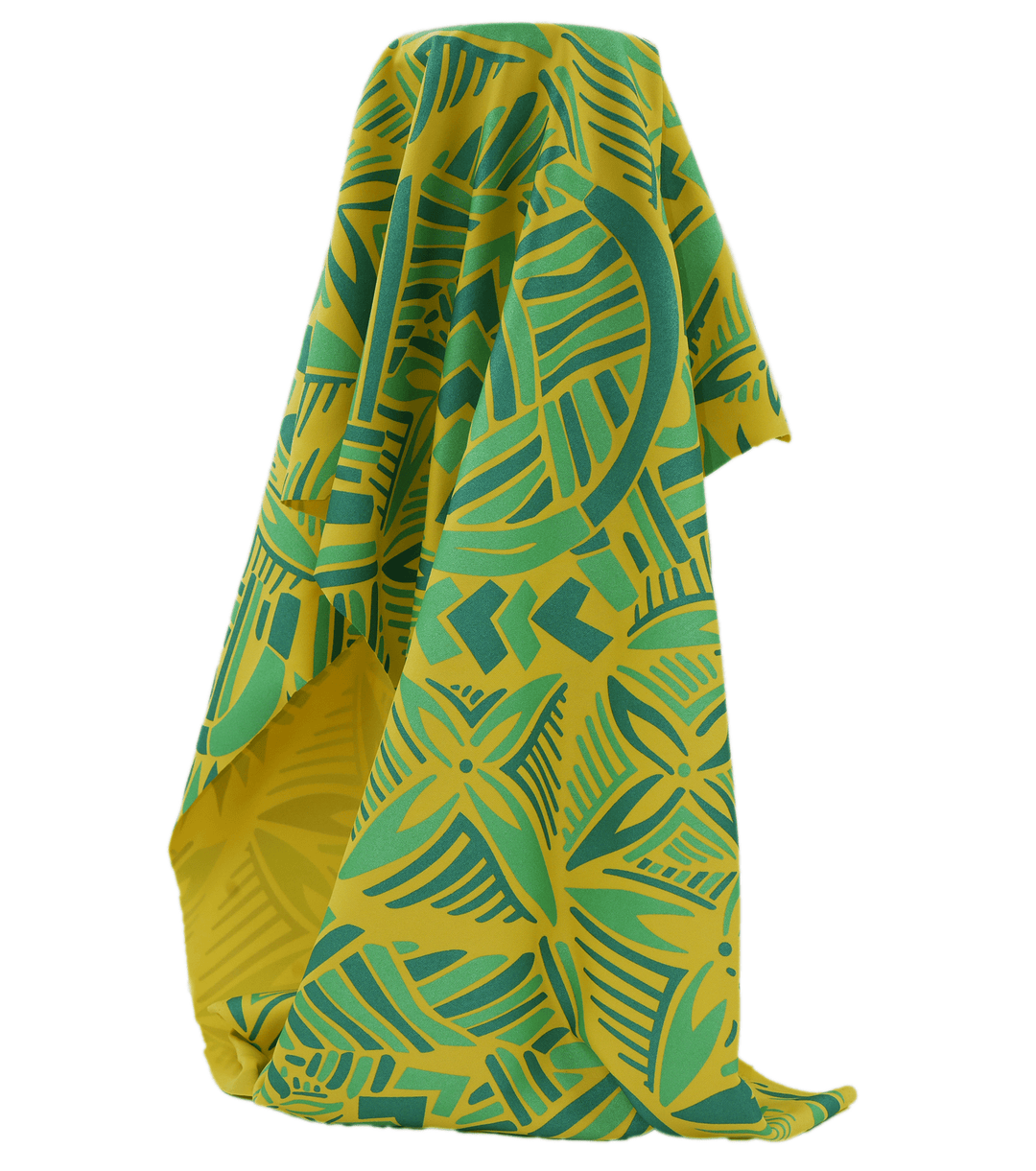STRETCH POLYESTER PACIFIC PRINT $12.00P/M - The Fabric Shop