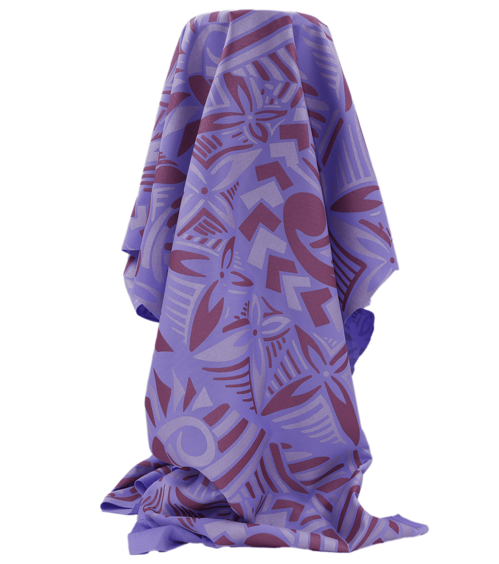 STRETCH POLYESTER PACIFIC PRINT $12.00P/M - The Fabric Shop