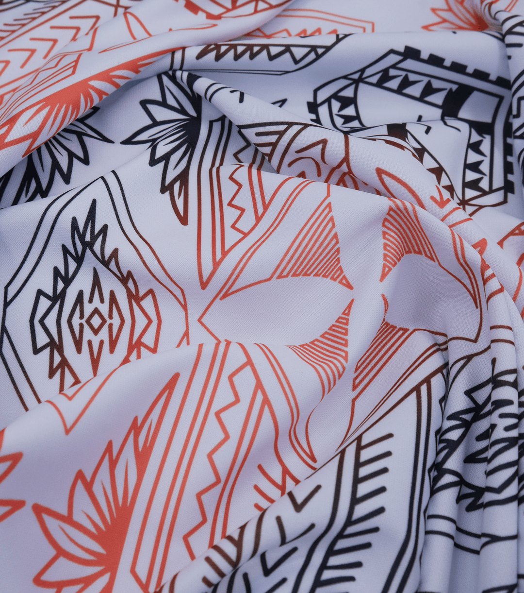 STRETCH POLYESTER PACIFIC PRINT $12.00P/M - The Fabric Shop