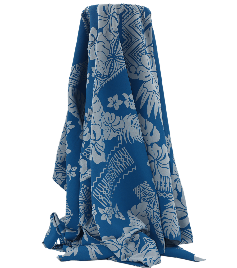 STRETCH POLYESTER PACIFIC PRINT $12.00P/M - The Fabric Shop