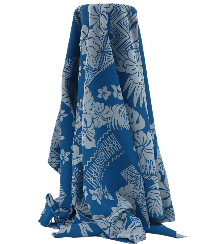 STRETCH POLYESTER PACIFIC PRINT $12.00P/M - The Fabric Shop