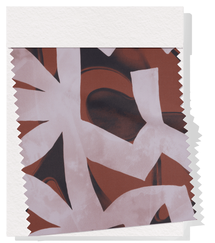 STRETCH POLYESTER PACIFIC PRINT $12.00P/M Brown - The Fabric Shop