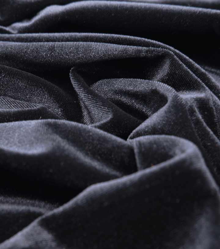Stretch Velvet $12.00p/m - Black - The Fabric Shop