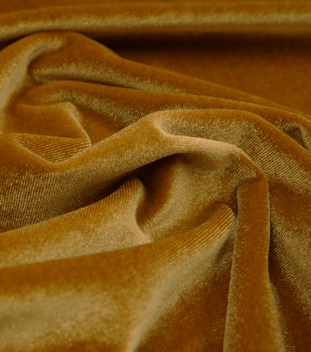 Stretch Velvet $12.00p/m - Dark Gold - The Fabric Shop