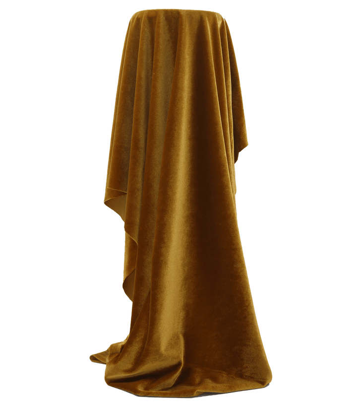 Stretch Velvet $12.00p/m - Dark Gold - The Fabric Shop