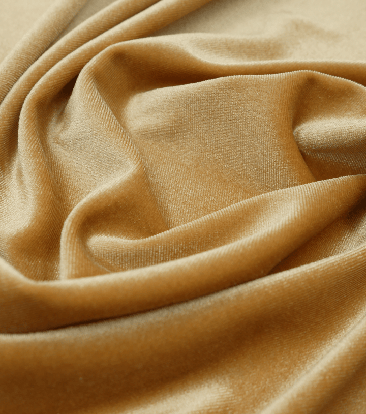 Stretch Velvet $12.00p/m - Light Gold - The Fabric Shop
