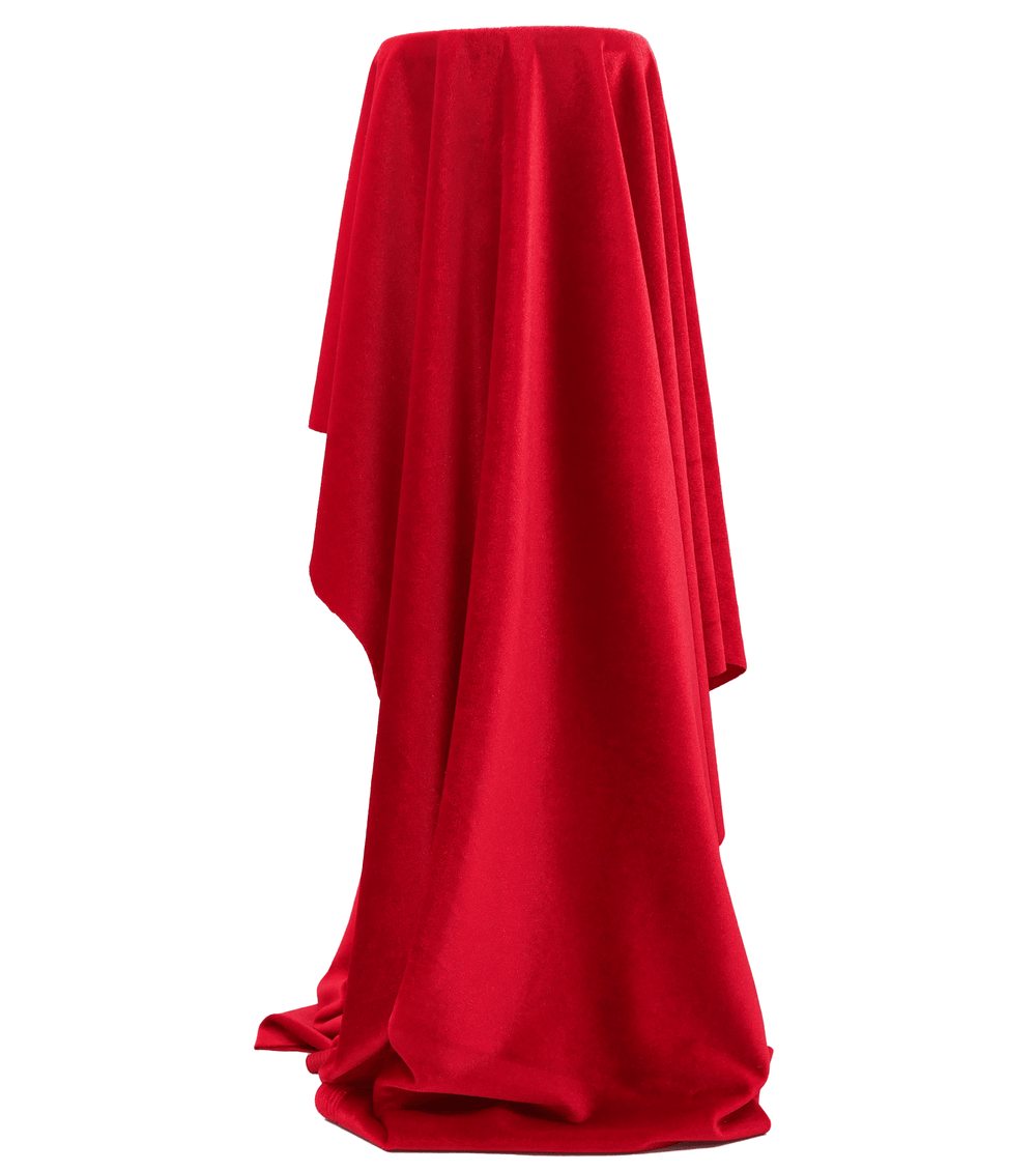 Stretch Velvet $12.00p/m - Red - The Fabric Shop