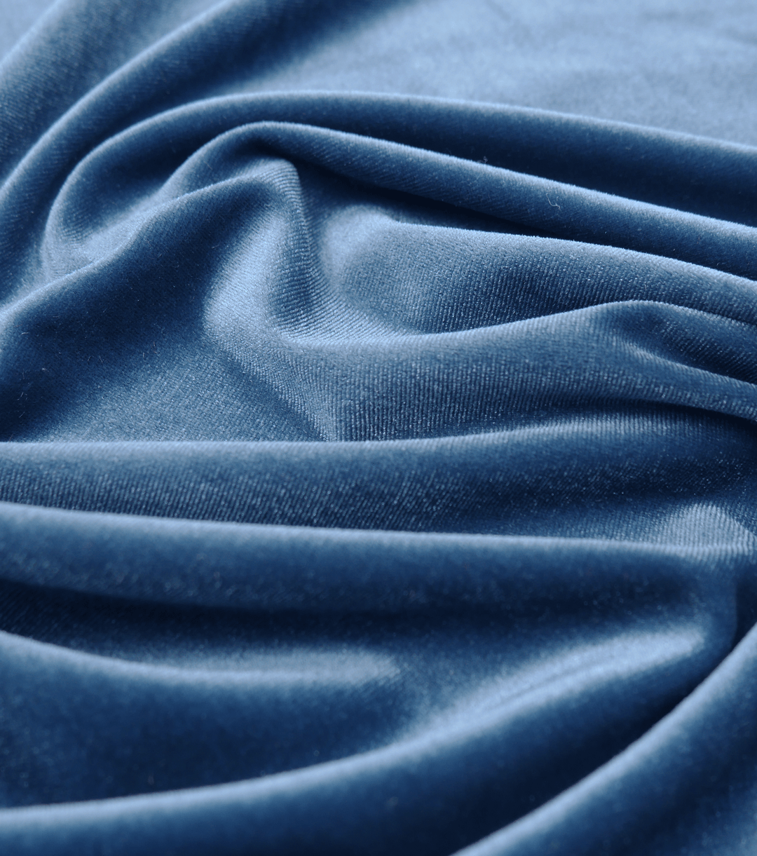 Stretch Velvet $12.00p/m - Saxe Blue - The Fabric Shop