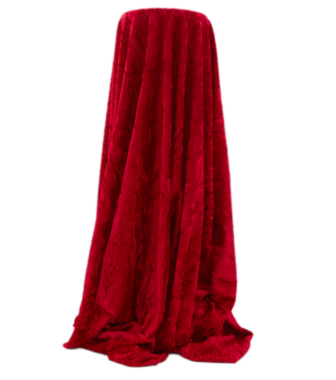 CRUSHED VELVET $8.00P/M - Crimson Red