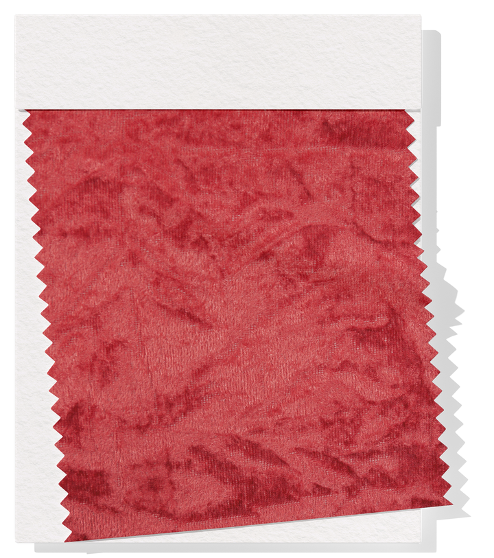CRUSHED VELVET $8.00P/M -  Dark Coral