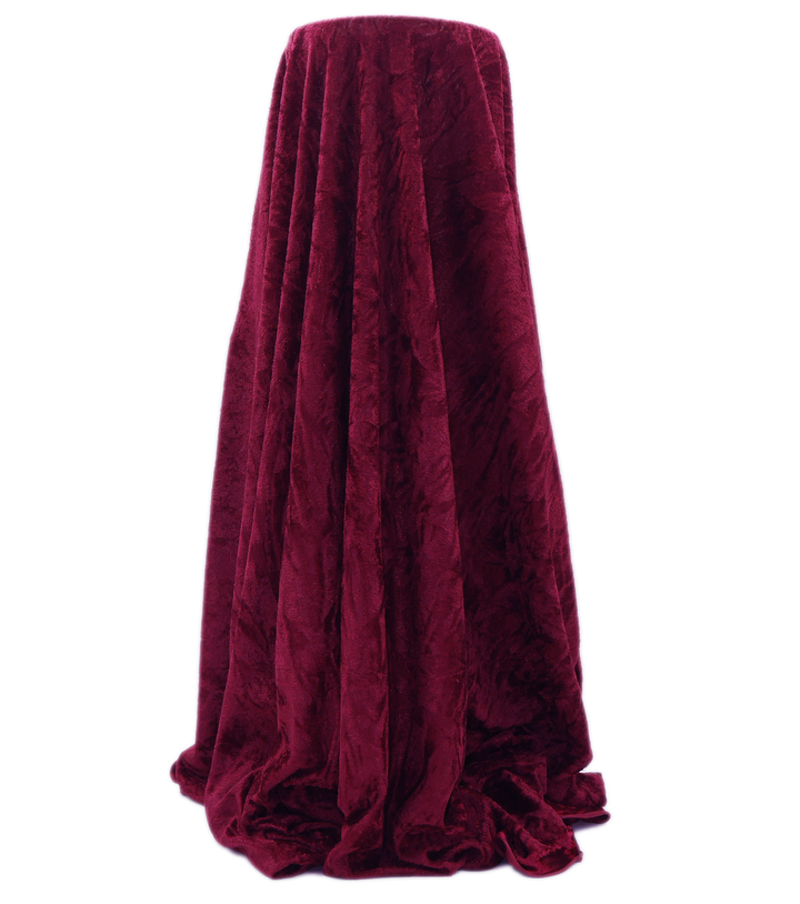 CRUSHED VELVET $8.00P/M - Burgundy