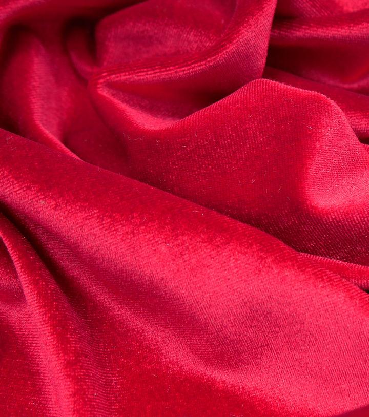 Stretch Velvet $12.00p/m - Winter Red