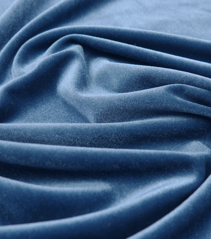 Stretch Velvet $12.00p/m - Saxe Blue