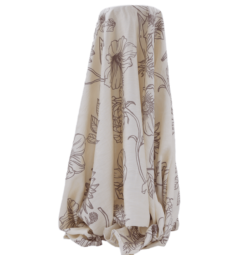 VISCOSE PRINT $16.00P/M - Stone Bloom - The Fabric Shop